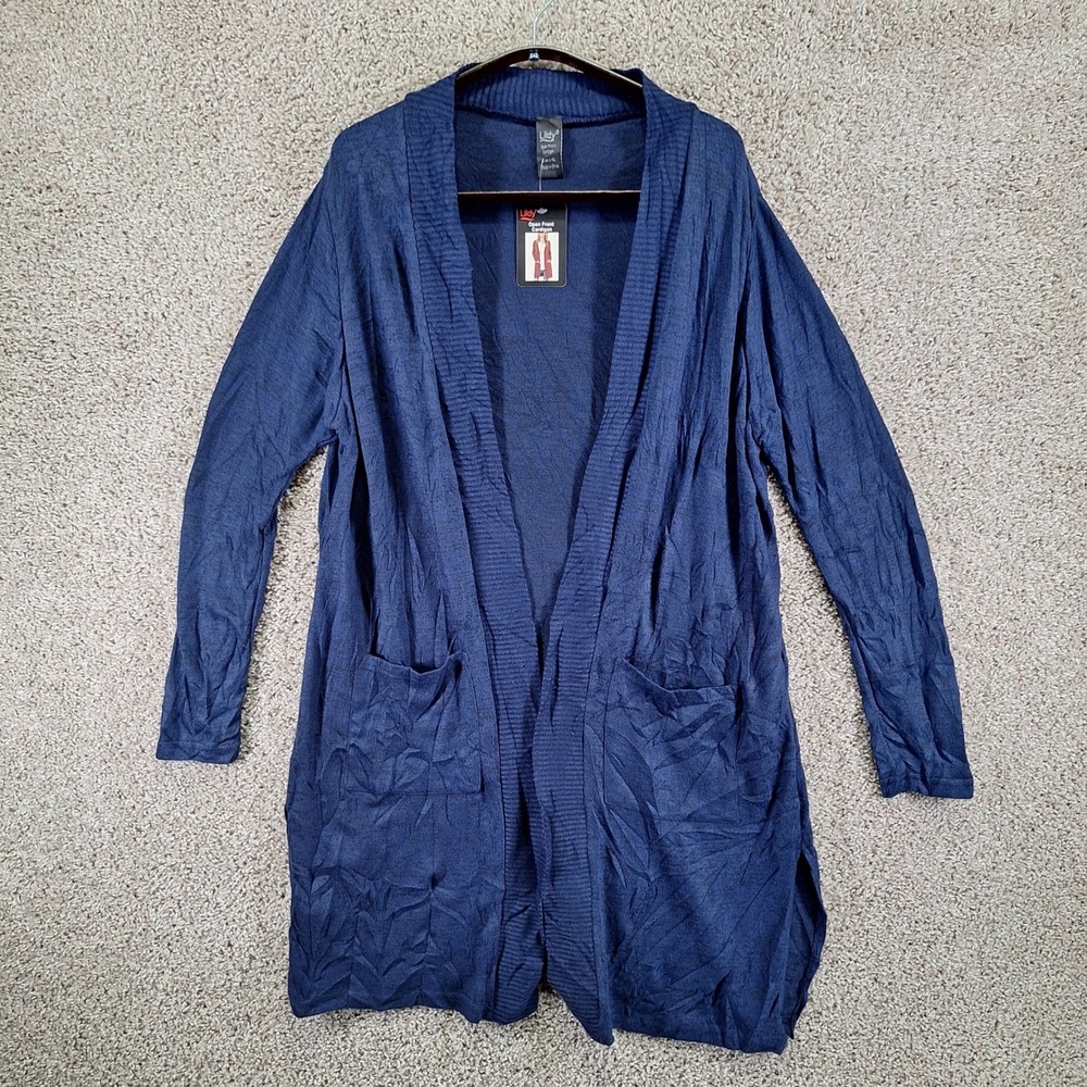 Lildy Open Front Cardigan Women L-XL Knit Long Sleeve Casual Layering Lot of 2
